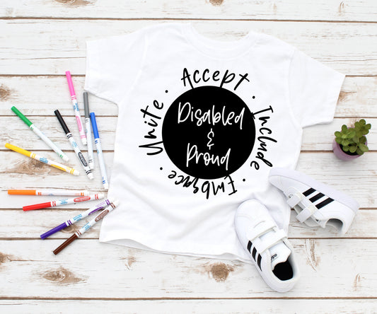 Disabled and Proud Little Kid's Tee